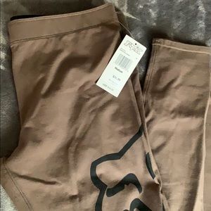 army green fox leggings